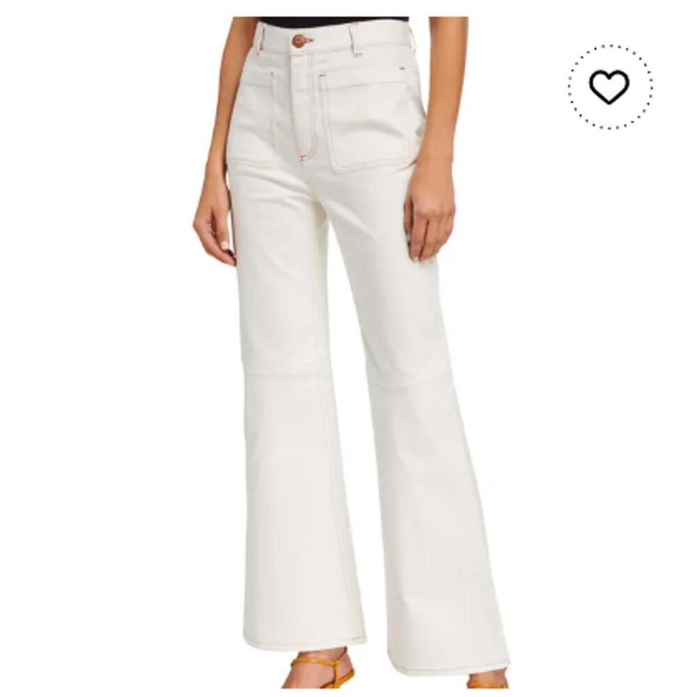 See by Chloe White High-Rise Flare Jeans - Size - 26"